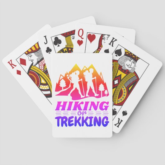 Wandern oder Trekking Spielkarten (Rückseite)
