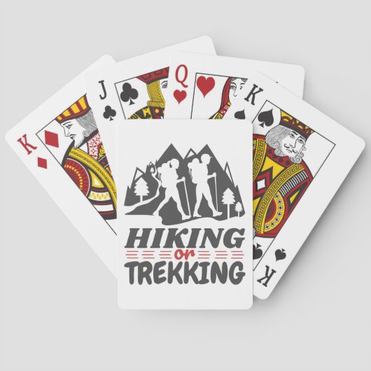 Wandern oder Trekking Spielkarten (Rückseite)
