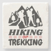 Wandern oder Trekking Steinuntersetzer (Vorderseite)