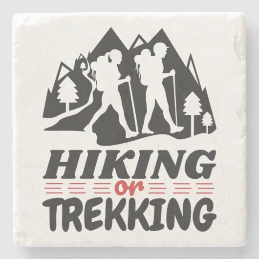 Wandern oder Trekking Steinuntersetzer (Vorderseite)