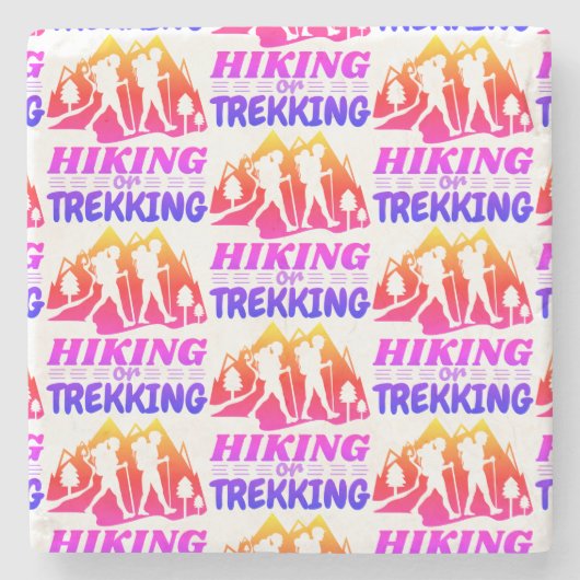 Wandern oder Trekking Steinuntersetzer (Vorderseite)