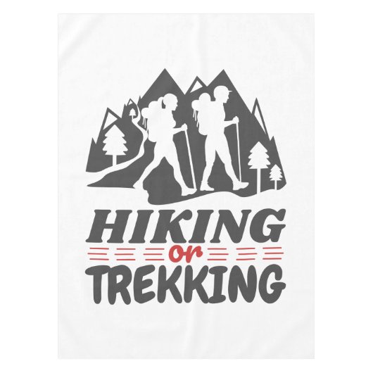 Wandern oder Trekking Tischdecke (Vorderseite)