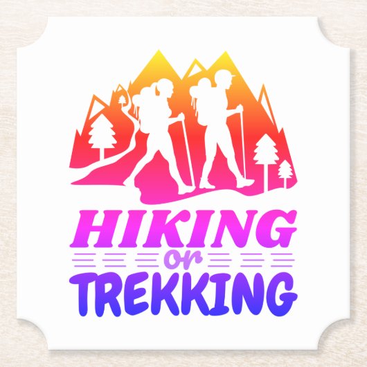 Wandern oder Trekking Untersetzer (Vorderseite)