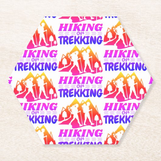 Wandern oder Trekking Untersetzer (Vorderseite)