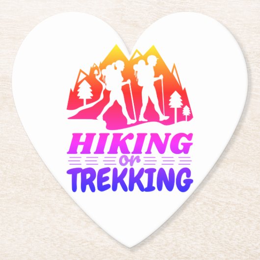 Wandern oder Trekking Untersetzer (Vorderseite)