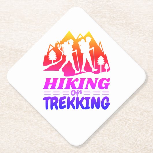 Wandern oder Trekking Untersetzer (Vorderseite)