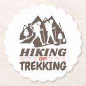 Wandern oder Trekking Untersetzer (Vorderseite)