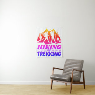 Wandern oder Trekking Wandteppich