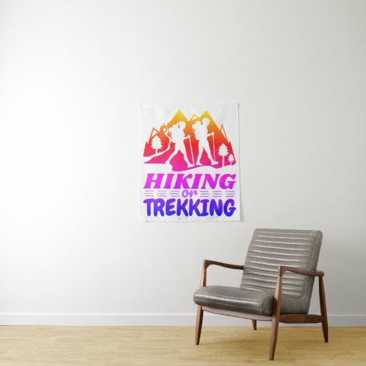 Wandern oder Trekking Wandteppich (Beispiel)
