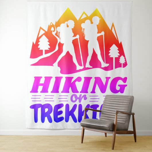 Wandern oder Trekking Wandteppich (Beispiel)
