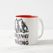 Wandern oder Trekking Zweifarbige Tasse (VorderseiteRechts)