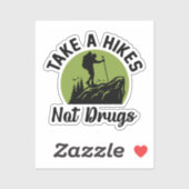 Wandern ohne Drogen - Wanderkurse sonnig Aufkleber (Blatt)