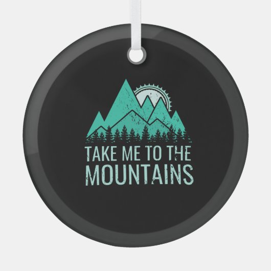 Wandern Ornament Aus Glas (Vorderseite)