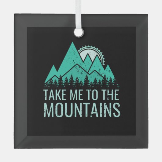 Wandern Ornament Aus Glas (Vorderseite)