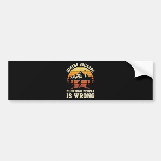 Wandern Outdoor Lustiger Wanderer Autoaufkleber (Vorne)