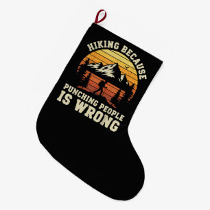 Wandern Outdoor Lustiger Wanderer Großer Weihnachtsstrumpf