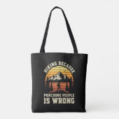 Wandern Outdoor Lustiger Wanderer Tasche (Rückseite)