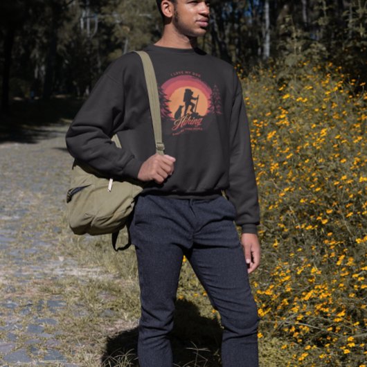 Wandern Outdoorhund Papa Mama Abenteuer Sweatshirt