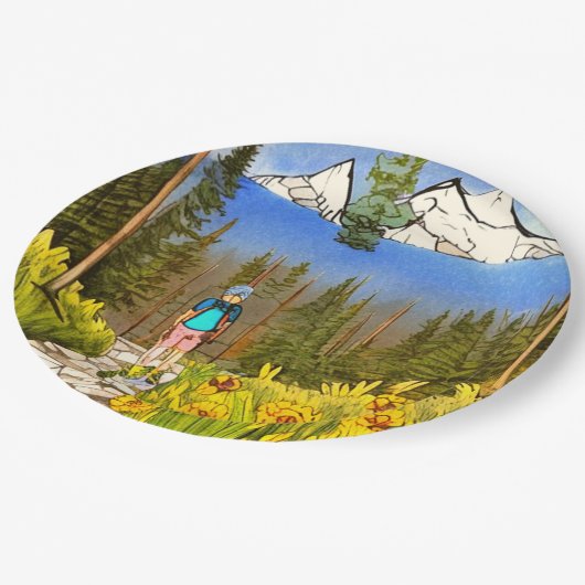 Wandern Pappteller (Schrägansicht)