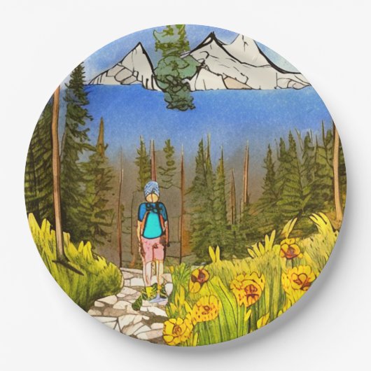 Wandern Pappteller (Vorderseite)