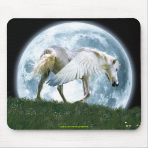 Wandern Pegasus und Vollmond Fantasy Art Mousepad