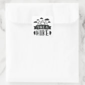 Wandern Quadratischer Aufkleber (Tasche)