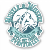 Wandern & Radfahren Aufkleber (Vorderseite)