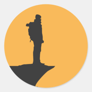 Wandern Runder Aufkleber