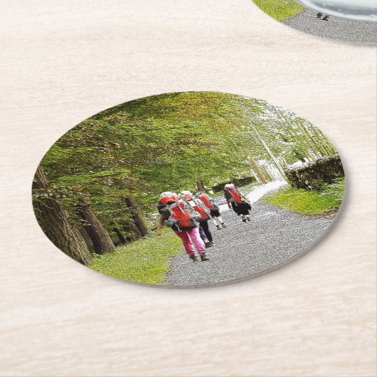 WANDERN RUNDER PAPPUNTERSETZER (Angewinkelt)