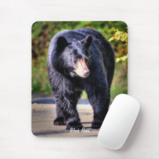 Wandern Schwarzer Bär Naturerlebnis-Image für Tier Mousepad (Mit Mouse)
