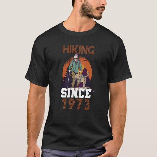 Wandern seit 1973 T-Shirt (Vorderseite)