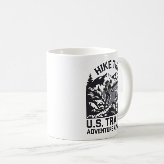 Wandern Sie das Abenteuer der US-Trails erwartet G Kaffeetasse (VorderseiteRechts)