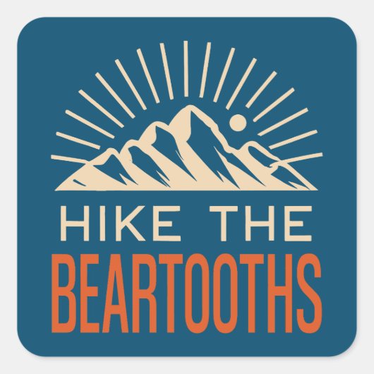 Wandern Sie den Sonnenaufgang der Bärentäler Quadratischer Aufkleber (Vorderseite)