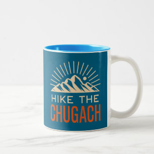 Wandern Sie die Chugach-Berge Sunburst Zweifarbige Tasse