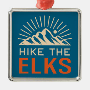Wandern Sie die Elk Mountains Sunburst Ornament Aus Metall