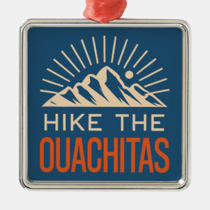 Wandern Sie die Ouachita-Berge Arkansas Sunburst Ornament Aus Metall