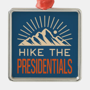 Wandern Sie die Presidential Range New Hampshire S Ornament Aus Metall