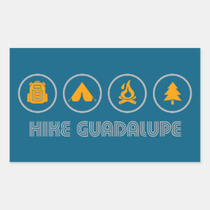 Wandern Sie durch den Guadalupe-Mountains-National Rechteckiger Aufkleber