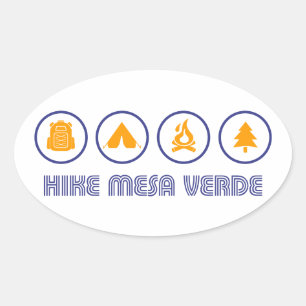 Wandern Sie durch den Mesa Verde Nationalpark Ovaler Aufkleber