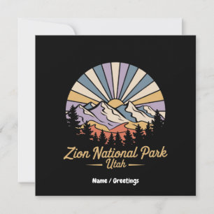 Wandern Sie durch den Zion National Park Utah und Einladung