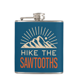 Wandern Sie durch die Sawtooths Idaho Sunburst Flachmann