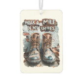 Wandern Sie eine Meile in meinen Schuhen - Inspira Autolufterfrischer (Rückseite)