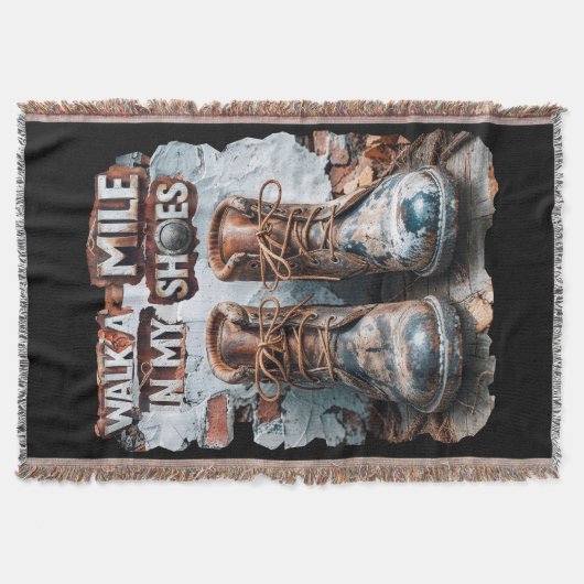 Wandern Sie eine Meile in meinen Schuhen - Inspira Decke (Vorderseite)