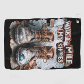 Wandern Sie eine Meile in meinen Schuhen - Inspira Golfhandtuch (Horizontal)