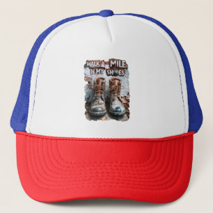 Wandern Sie eine Meile in meinen Schuhen - Inspira Truckerkappe