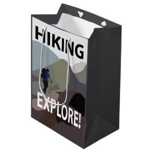 Wandern Sie erkunden Berge Abenteuer Wandern  Mittlere Geschenktüte