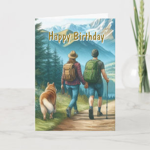 Wandern Sie glücklich zum Geburtstag  Karte