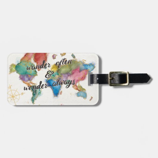 Wandern Sie häufig, wandern Sie immer Karte mit Gepäckanhänger (Vorderseite horizontal)