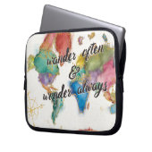 Wandern Sie häufig, wandern Sie immer Karte mit Laptopschutzhülle (Vorderseite Links)