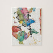 Wandern Sie häufig, wandern Sie immer Karte mit Puzzle (Vertikal)